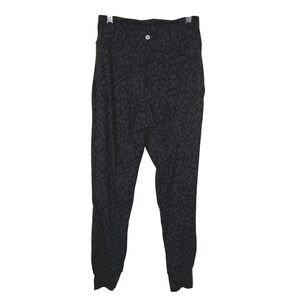 Lululemon Align Joggers Athletic Black Leopard Camo High Rise Pockets 6